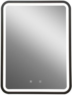 Зеркало с подсветкой и функцией антизапотевания Art&Max Genova 60x80см чёрный AM-Gen-600-800-DS-F-H