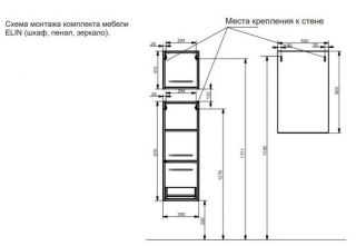Шкаф навесной Эстет Elin ФР-00003350 Л 35см белый