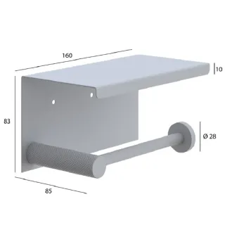 Держатель для туалетной бумаги с крышкой Boheme Uno 10971-GM оружейная сталь