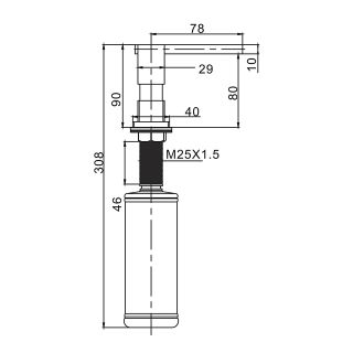 Дозатор для кухонной мойки Gappo G404 300 мл хром