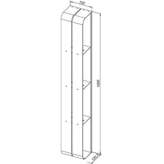 Полка Aquanet Магнум 334114 100 см брашированная сталь