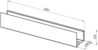 Полка Aquanet Магнум 341538 60 см с крючками белый матовый