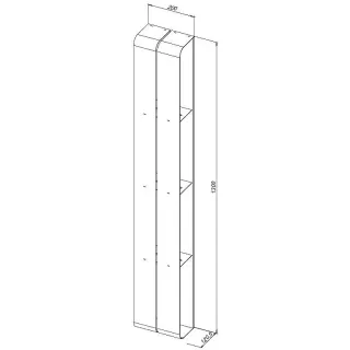 Полка Aquanet Магнум 302228 130 см чёрный матовый
