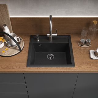 Мойка кухонная Reflexion Zia 51-CL RX1251СL уголь