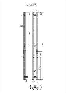 Полотенцесушитель электрический Indigo Style LSE120-10Rt 120x10 см хром