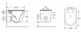 Подвесной унитаз Cerutti SPA Ticino Aria MB CT8918 безободковый чёрный матовый