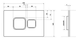 Кнопка смыва Cerutti SPA CR01BK чёрный матовый