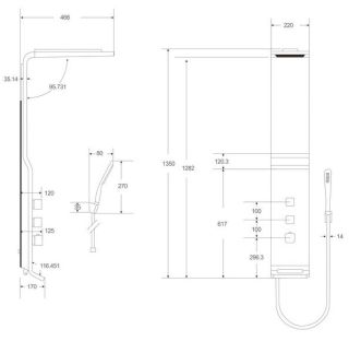 Душевая панель Cerutti SPA Sella B чёрный СТ8989