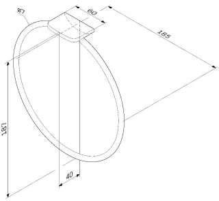 Кольцо для полотенец Am.Pm Inspire 2.0 чёрный матовый A50A34422