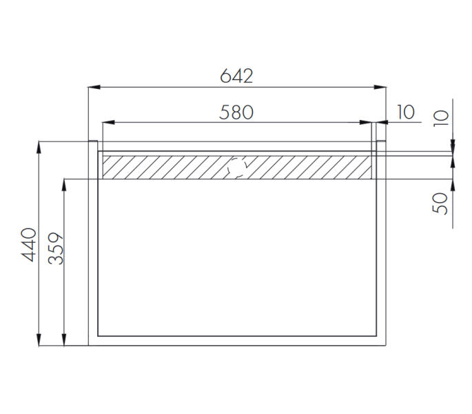 Столешница Акватон Лофт Фабрик 65см  дуб эндгрейн 1A242903LTDU0