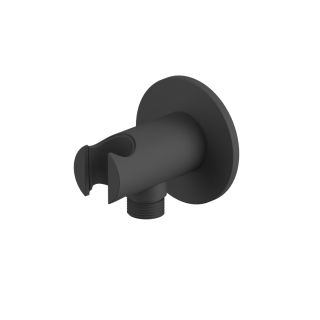 Угловой соединительный элемент с держателем лейки WHITECROSS Y1015BL чёрный матовый