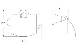 Держатель для туалетной бумаги Rose RG1905E золото