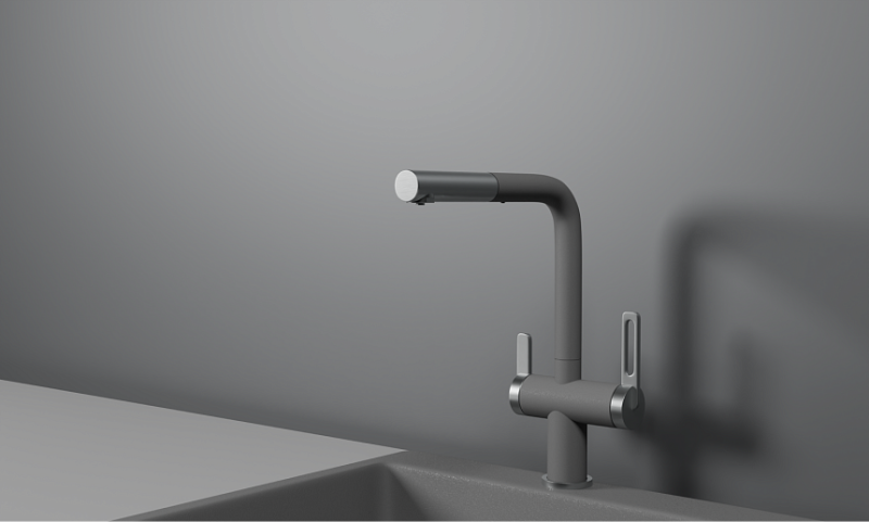 Смеситель для кухни Granula 8170, АЛЮМИНИУМ Алюминиум