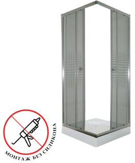 Душевой уголок Parly с поддоном 80x80см хром ZQ8111