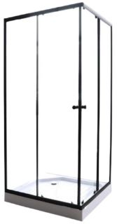 Душевой уголок Parly с поддоном 90x90см чёрный ZEQ911B