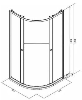 Душевой уголок Parly ZF91 с поддоном 90x90см белый