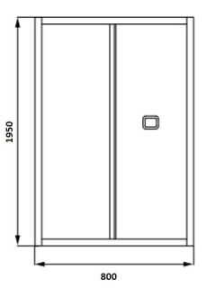 Душевая дверь Cerutti SPA BELLA D81B 80см чёрный