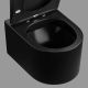Подвесной унитаз Cerutti SPA Tanaro Aria MB CT9238 безободковый чёрный матовый