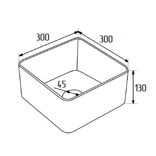 Умывальник мебельный Runo Tetra (квадратная) (00-00002561)