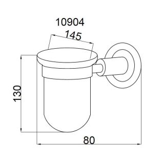 Стакан Boheme Murano хром 10904-CR