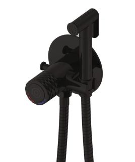 Гигиенический душ со смесителем Rose R225H чёрный матовый