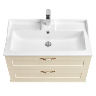 Тумба под раковину Акватон Леон 80см дуб бежевый 1A186301LBPR0