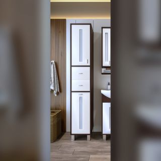 Пенал Бриклаер Бали 4627125411885 35 см венге/белый