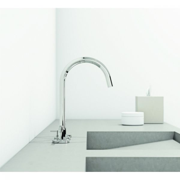 Смеситель для раковины Kludi Nova Fonte Puristic на три отверстия хром 201430515