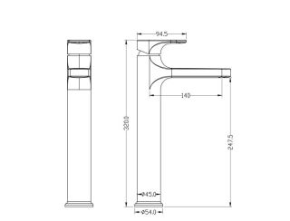 Смеситель для раковины Boheme Spectre 452-MG золото матовое