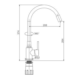 Смеситель для кухни Splenka S201.4408.03 золотой сатин