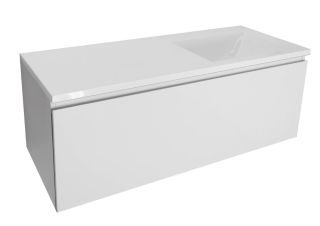 Подвесная тумба под раковину Эстет Dallas Luxe ФР-00002017 Л/П 110см длинный ящик белый