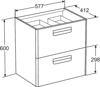 Тумба под раковину Roca GAP 60 см ZRU9302734
