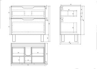 Dreja Тумба Q Plus 80, белый лак