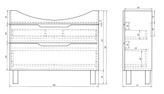 Dreja Тумба Laguna Plus 105, белый лак