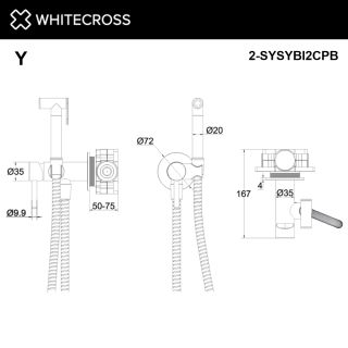 Гигиенический душ WHITECROSS 2-SYSYBI2CPB брашированная медь