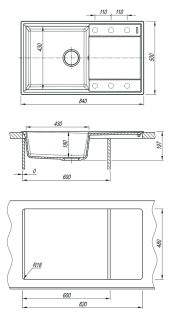 Кухонная мойка Lemark Imandra 840 9910034 жасмин
