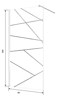 Душевая перегородка Cerutti SPA PICK T90 90см хром