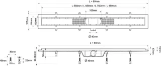 Душевой лоток Milleau Point M650PS 65 см хром