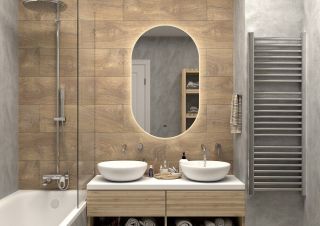 Зеркало с тёплой подсветкой Art&Max Torino 60x100см AM-Tor-600-1000-DS-C