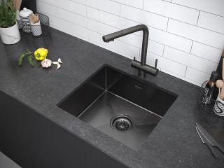 Смеситель для кухни Paulmark Skalen Sk213020-GM воронёная сталь