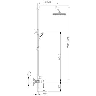 Душевая система Rossinka S35-46 Хром
