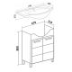 Тумба под раковину Runo  (под умывальник Erica 70) Эрика 70 (УТ000003318)
