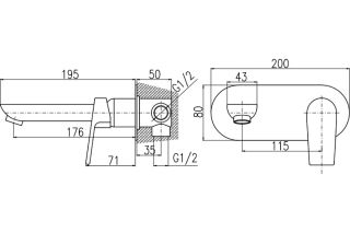 Смеситель для раковины Rav Slezak Colorado CO135CMATZ Черный