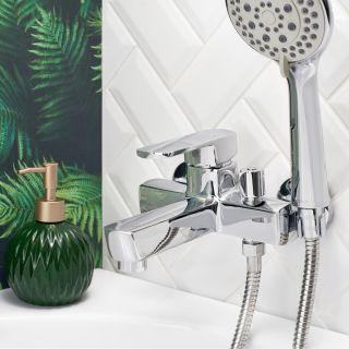 Смеситель для ванны с душем BOOU B8215-3EH хром