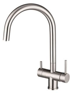 Смеситель для кухни Swedbe Selene Plus 8042 с каналом для подключения фильтра нержавеющая сталь