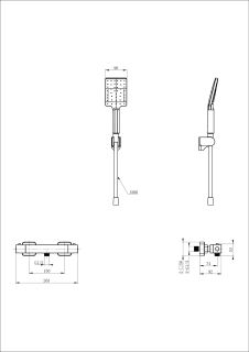 Смеситель для душа Wonzon & Woghand INN 1 WW-B2026-A-CR с термостатом хром