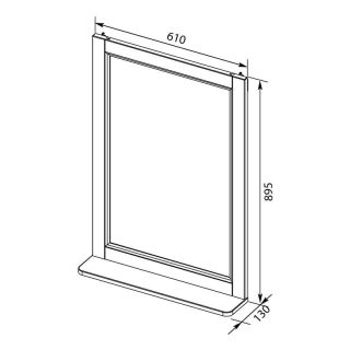 Зеркало Aquanet Бостон М 60 белый