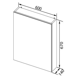 Зеркало-шкаф Aquanet Порто 60 белый