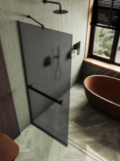 Душевая перегородка MaybahGlass MGD-730-6у 79см чёрный