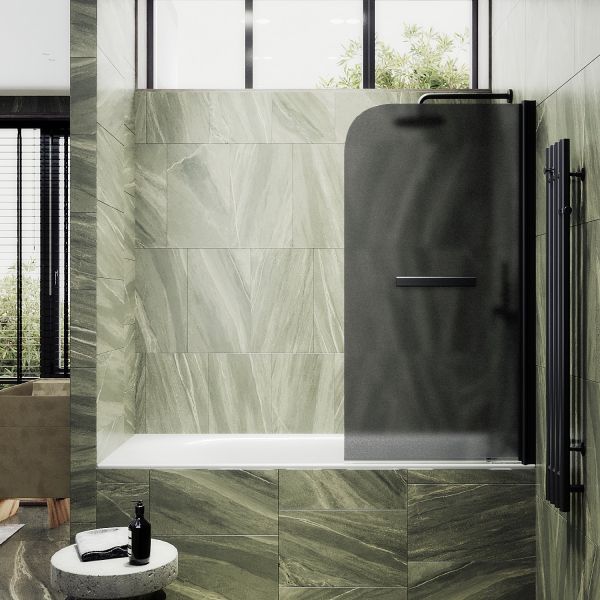 Шторка на ванну MaybahGlass MGV-768-6 40см чёрный